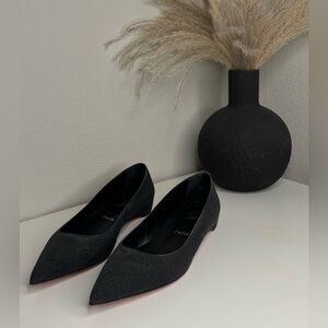 Authentic Christian Louboutin Black Leather Flats